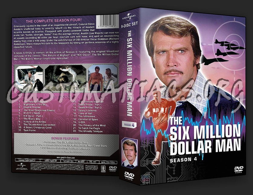 The Six Million Dollar Man - Seasons 1-5 + Bonus dvd cover