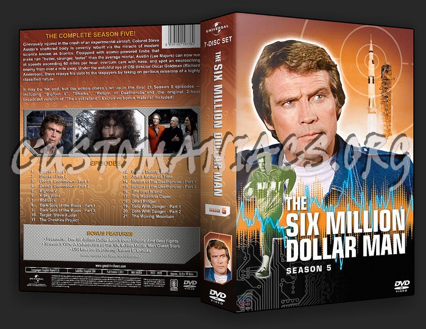 The Six Million Dollar Man - Seasons 1-5 + Bonus dvd cover