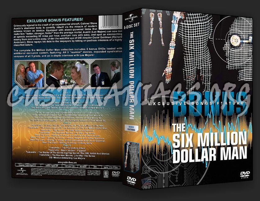 The Six Million Dollar Man - Seasons 1-5 + Bonus dvd cover