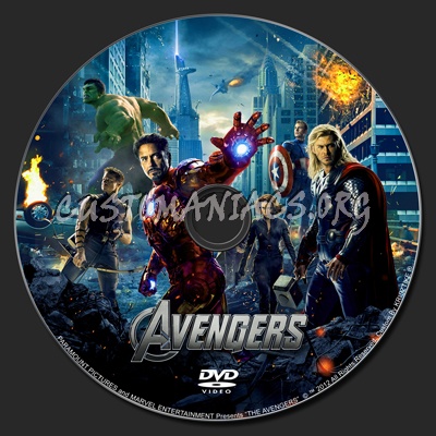 The Avengers dvd label