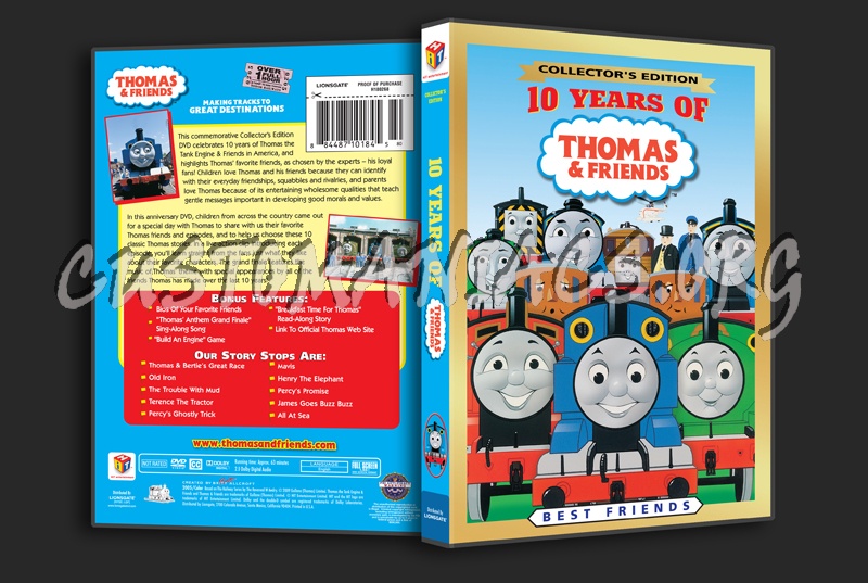 10 Years of Thomas & Friends dvd cover