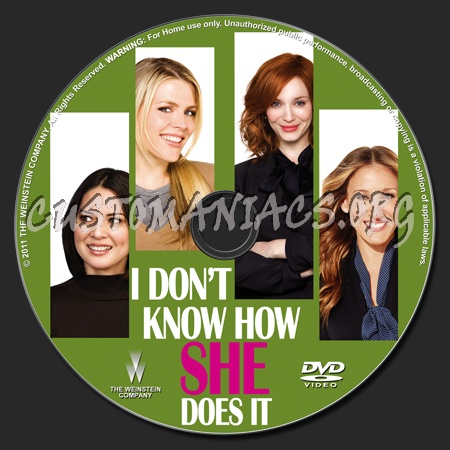 I Don't Know How She Does It dvd label