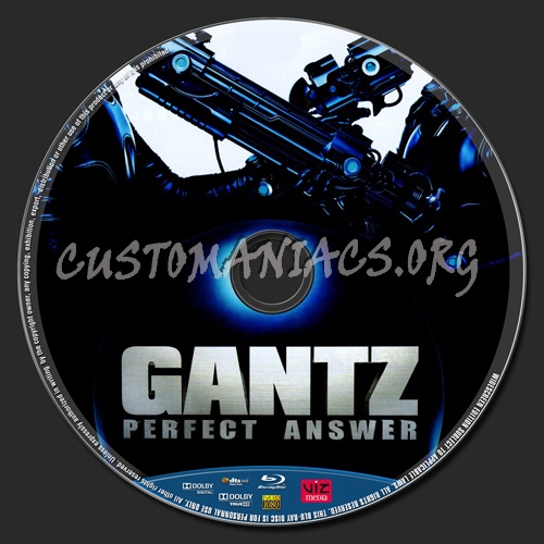 Gantz: Perfect Answer blu-ray label