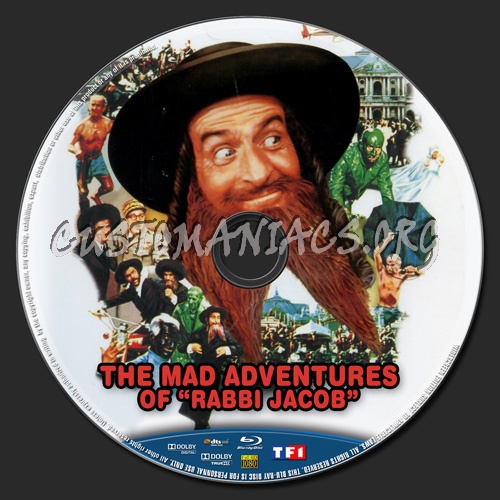 The Mad Adventures of Rabbi Jacob blu-ray label