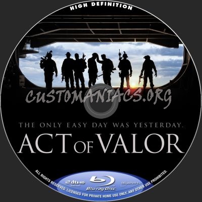 Act Of Valor blu-ray label