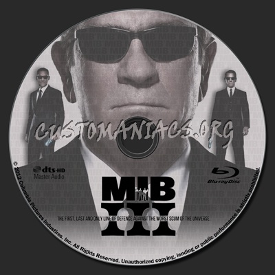 Men in Black III blu-ray label