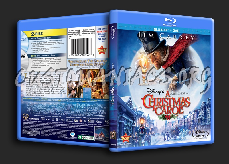 A Christmas Carol blu-ray cover