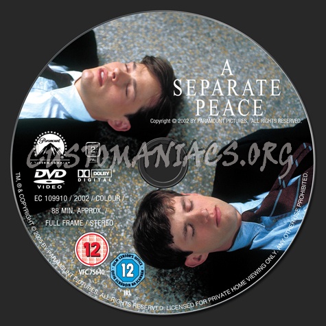 A Separate Peace dvd label