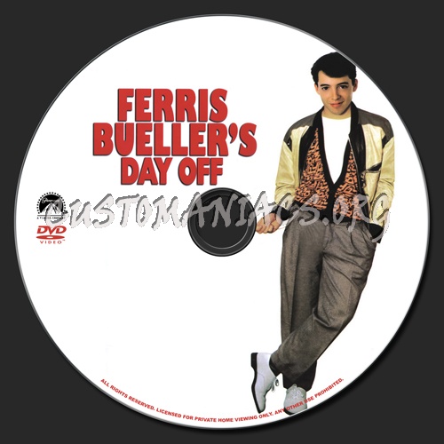 Ferris Bueller's Day Off dvd label