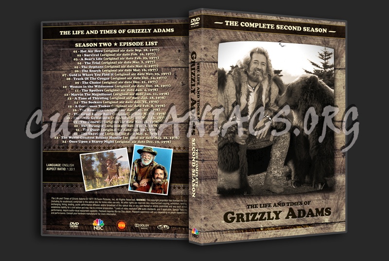 The Life And Times Of Grizzly Adams - Season 2 dvd cover