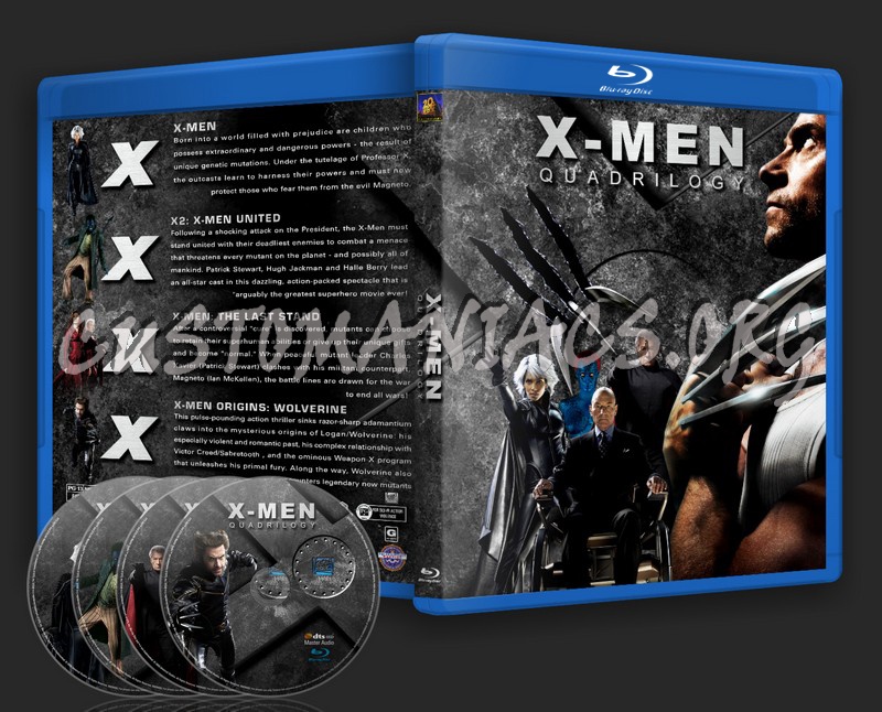 X Men Quadrilogy blu-ray cover