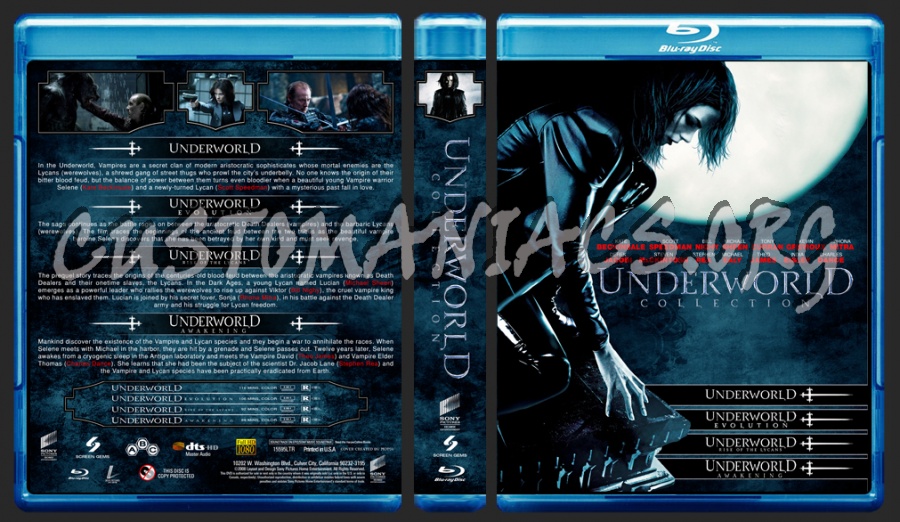 Underworld Collection (Quadrilogy) blu-ray cover