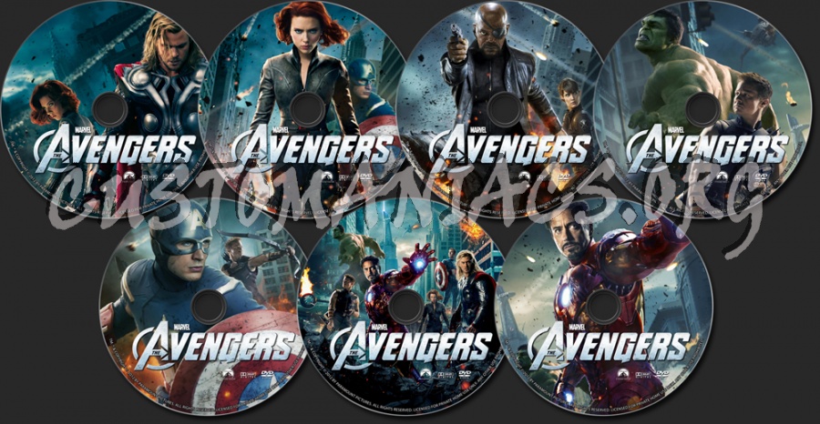 The Avengers dvd label