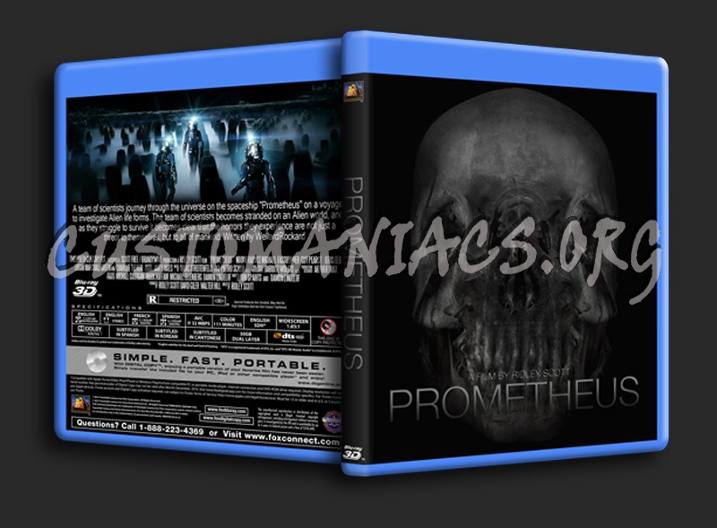 Prometheus 2D &3D blu-ray cover