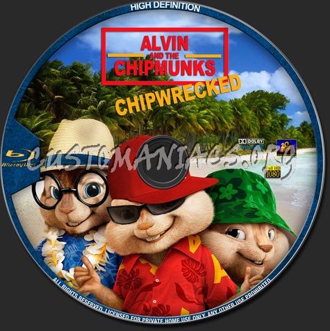 Alvin And The Chipmunks Chipwrecked blu-ray label