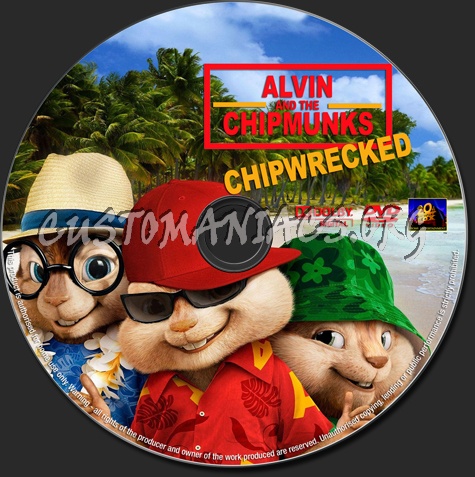 Alvin And The Chipmunks Chipwrecked dvd label