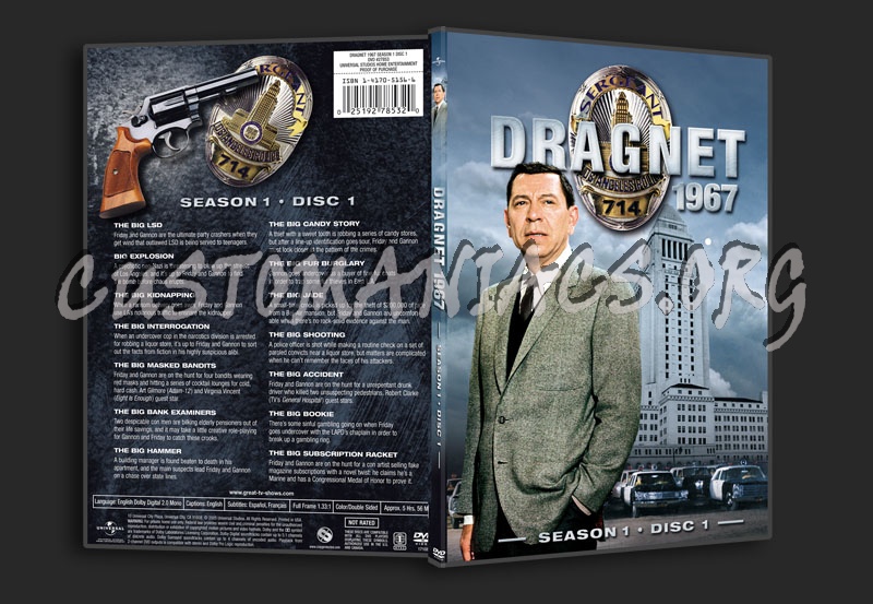 Dragnet Season 1 dvd cover