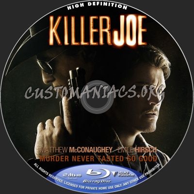 Killer Joe blu-ray label