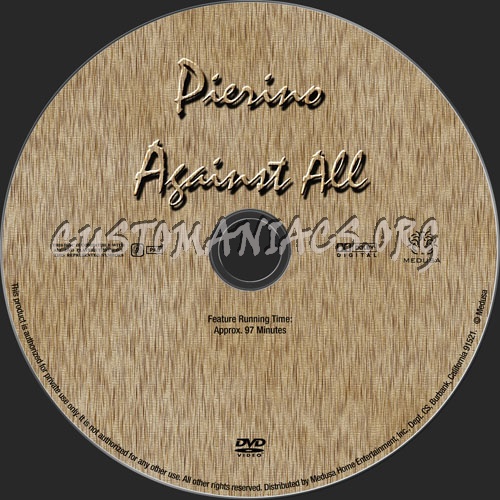 Pierino Against All dvd label