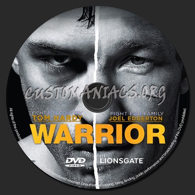 Warrior dvd label
