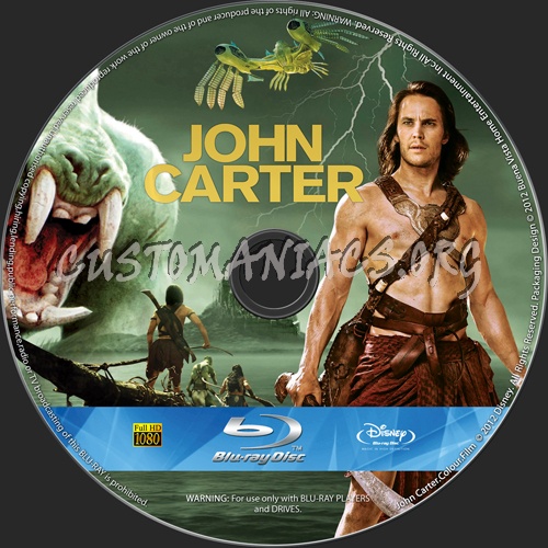 John Carter blu-ray label