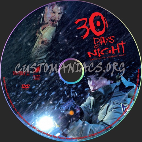 30 Days of Night dvd label