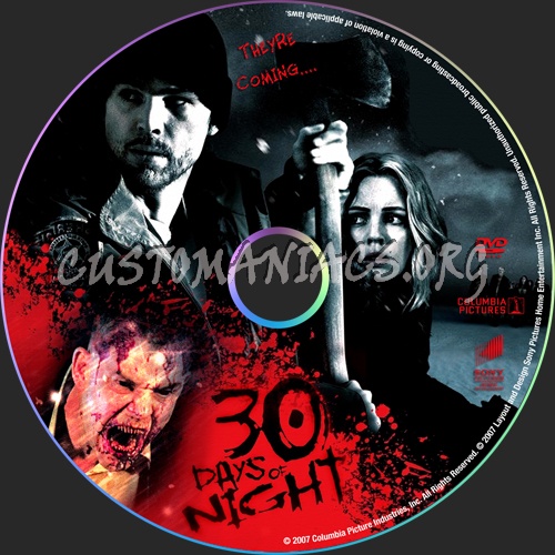 30 Days of Night dvd label