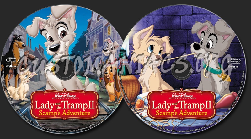 Lady and the Tramp II - Scamp's Adventure blu-ray label