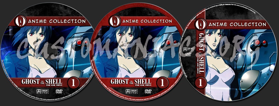 Anime Collection Ghost In The Shell Stand Alone Complex dvd label