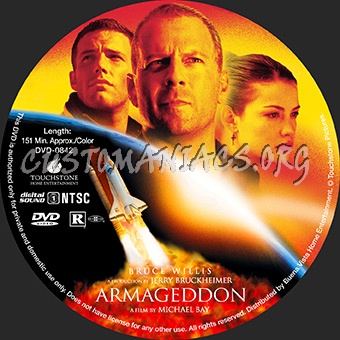 Armageddon dvd label