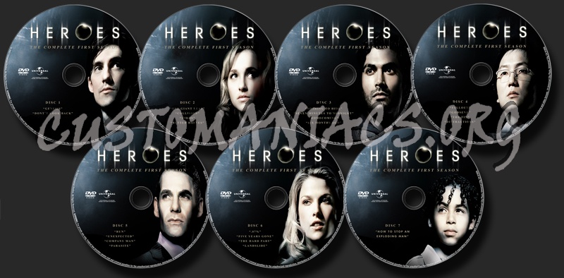 Heroes Season 1 dvd label