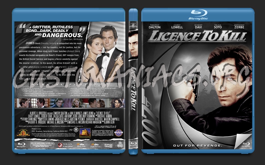 Licence To Kill blu-ray cover