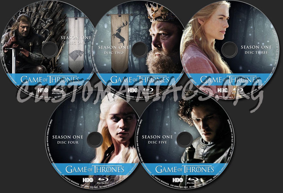 Game of Thrones Season 1 blu-ray label