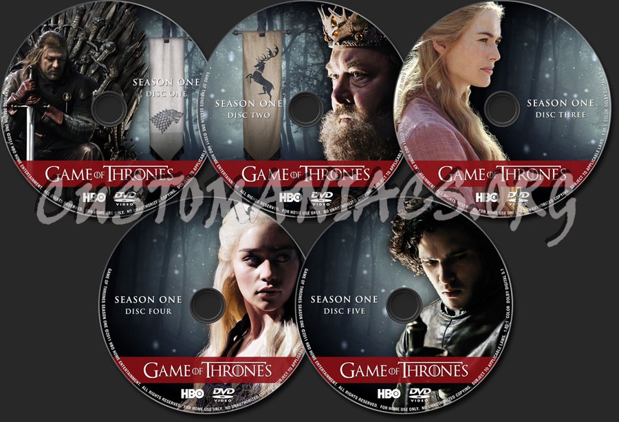 Game of Thrones Season 1 dvd label