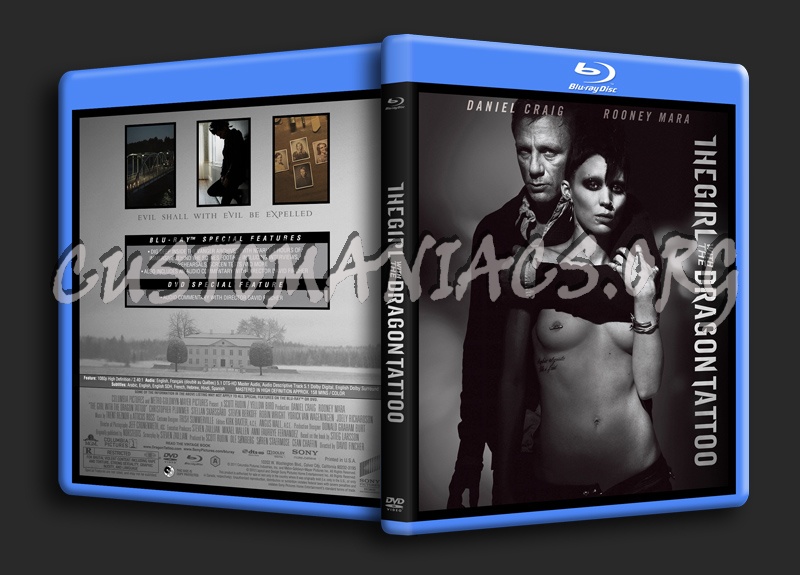 The Girl With The Dragon Tattoo (2011) blu-ray cover