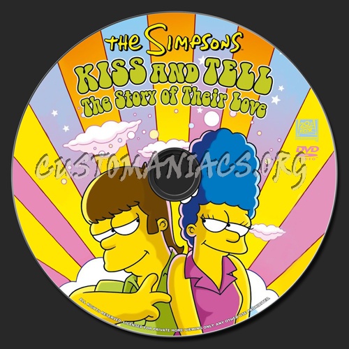 The Simpsons Kiss and Tell dvd label