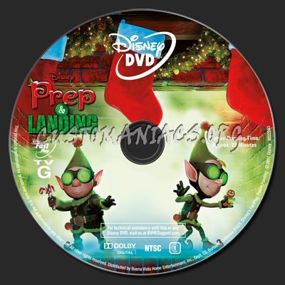 Prep & Landing dvd label