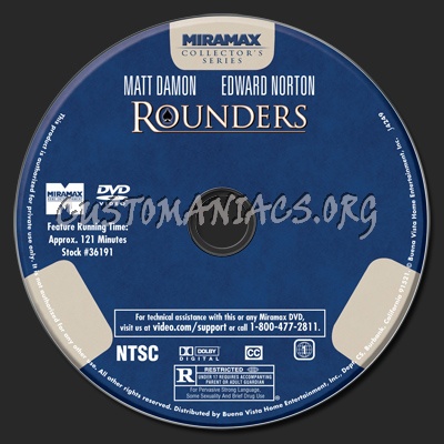 Rounders dvd label