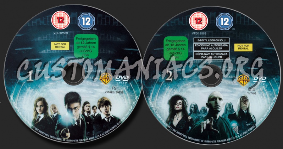 Harry Potter and the Order of the Phoenix dvd label