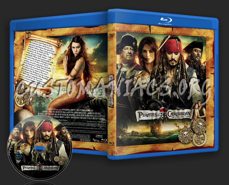 Pirates Of The Caribbean:On Stranger Tides blu-ray cover