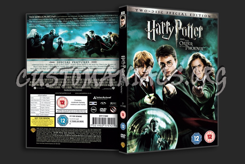 Harry Potter and the Order of the Phoenix dvd cover