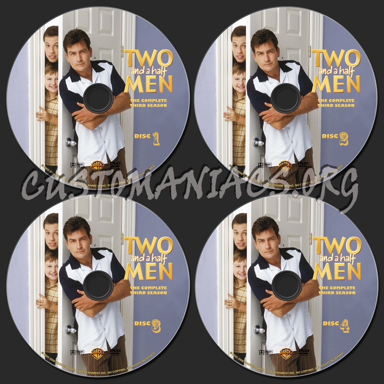 Two and a Half Men Season 3 dvd label