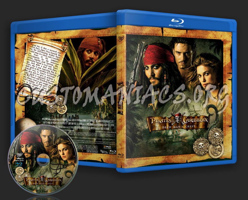 Pirates of the Caribbean : Dead man's Chest blu-ray cover