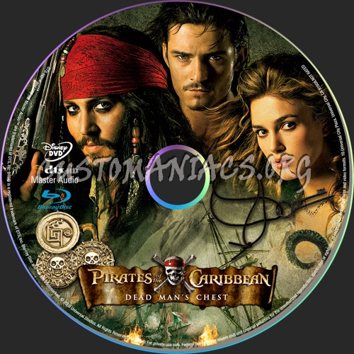 Pirates of the Caribbean : Dead man's Chest blu-ray label