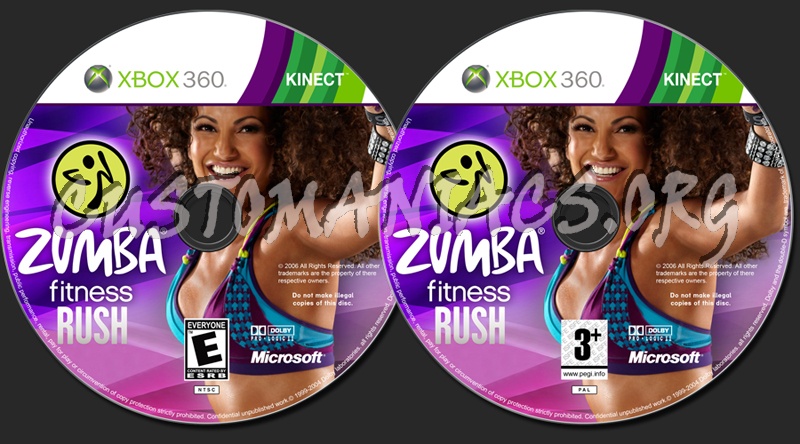 Zumba Fitness Rush dvd label