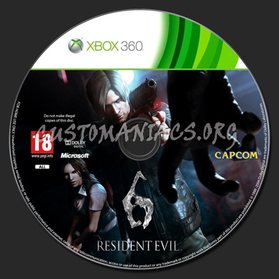 Resident Evil 6 dvd label