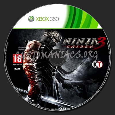 Ninja Gaiden 3 dvd label