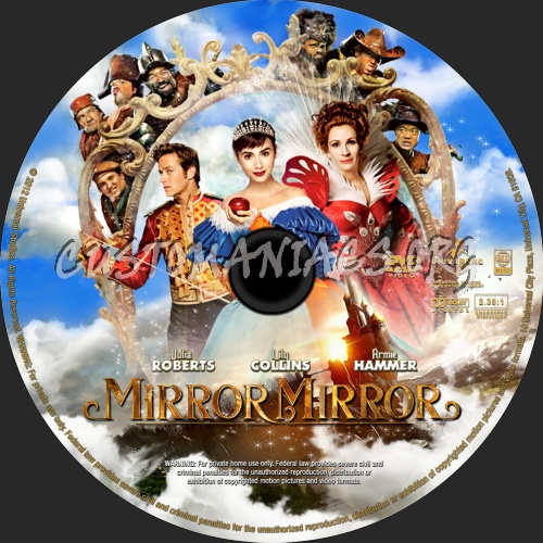 Mirror Mirror (2012) dvd label
