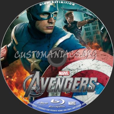 The Avengers blu-ray label