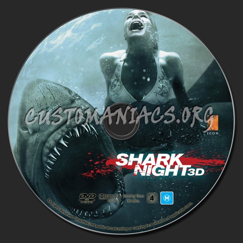 Shark Night 3D dvd label